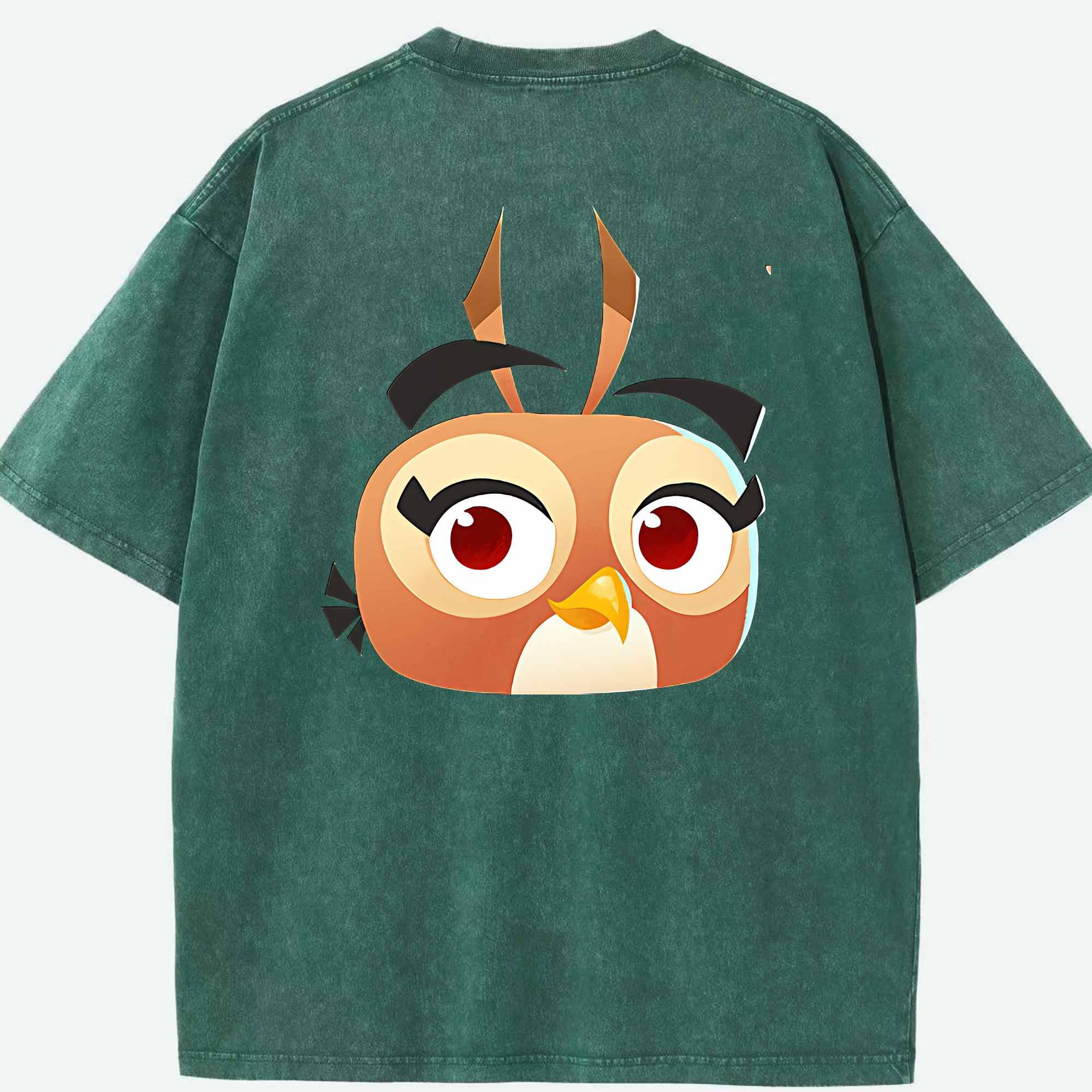 （画像用） Angry Birds アングリーバード 綿100% ヴィンテージ風 半袖Tシャツ（背面プリント）